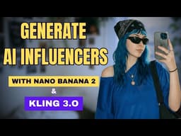 (FREE)Make Realistic AI Influencers with Nanobanana 2 & KLING3.0