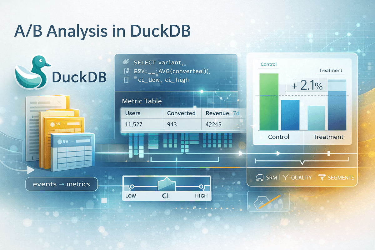 A/B Analysis in DuckDB, Minus the Vibes | by Quellin | Feb, 2026 | Medium