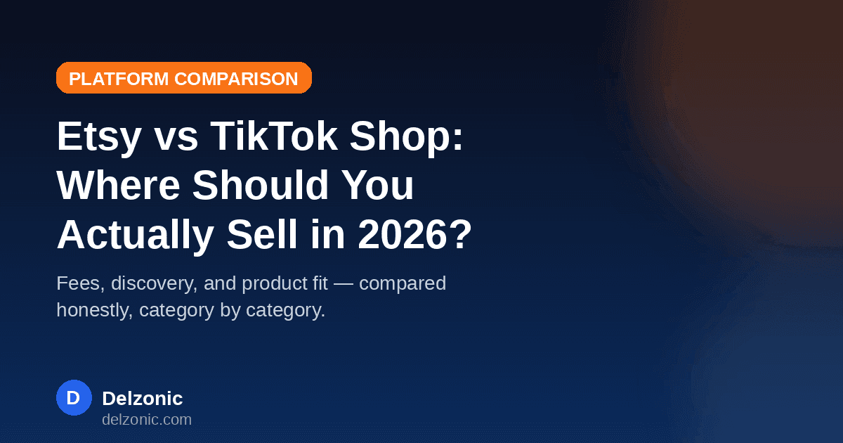 Etsy vs TikTok Shop: Which Should You Sell On in 2026?