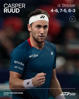 @atptour: Got the job done ✅ 

@CasperRuud98 | #SwissIndoorsBasel https://t.co/gn3YXJGjHO