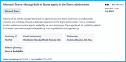 Microsoft Teams Built-in Agent Governance