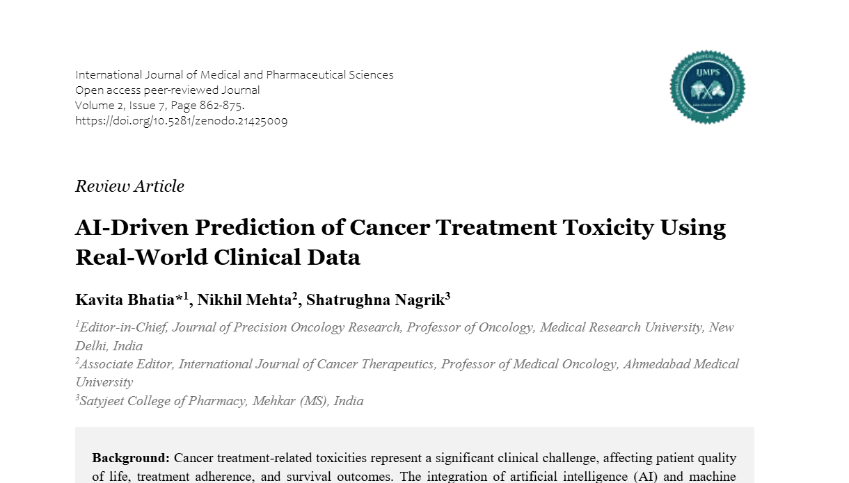AI-Driven Prediction of Cancer Treatment Toxicity Using ...