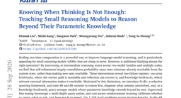 Knowing When Thinking Is Not Enough: Teaching Small Reasoning Models to Reason Beyond Their Parametric Knowledge