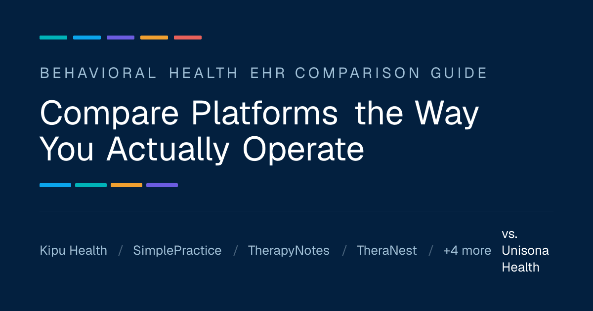 Behavioral Health EHR Comparison | Unisona Health