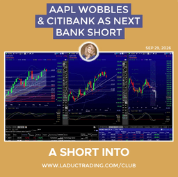 AAPL WOBBLES & CITIBANK AS NEXT BANK SHORT
