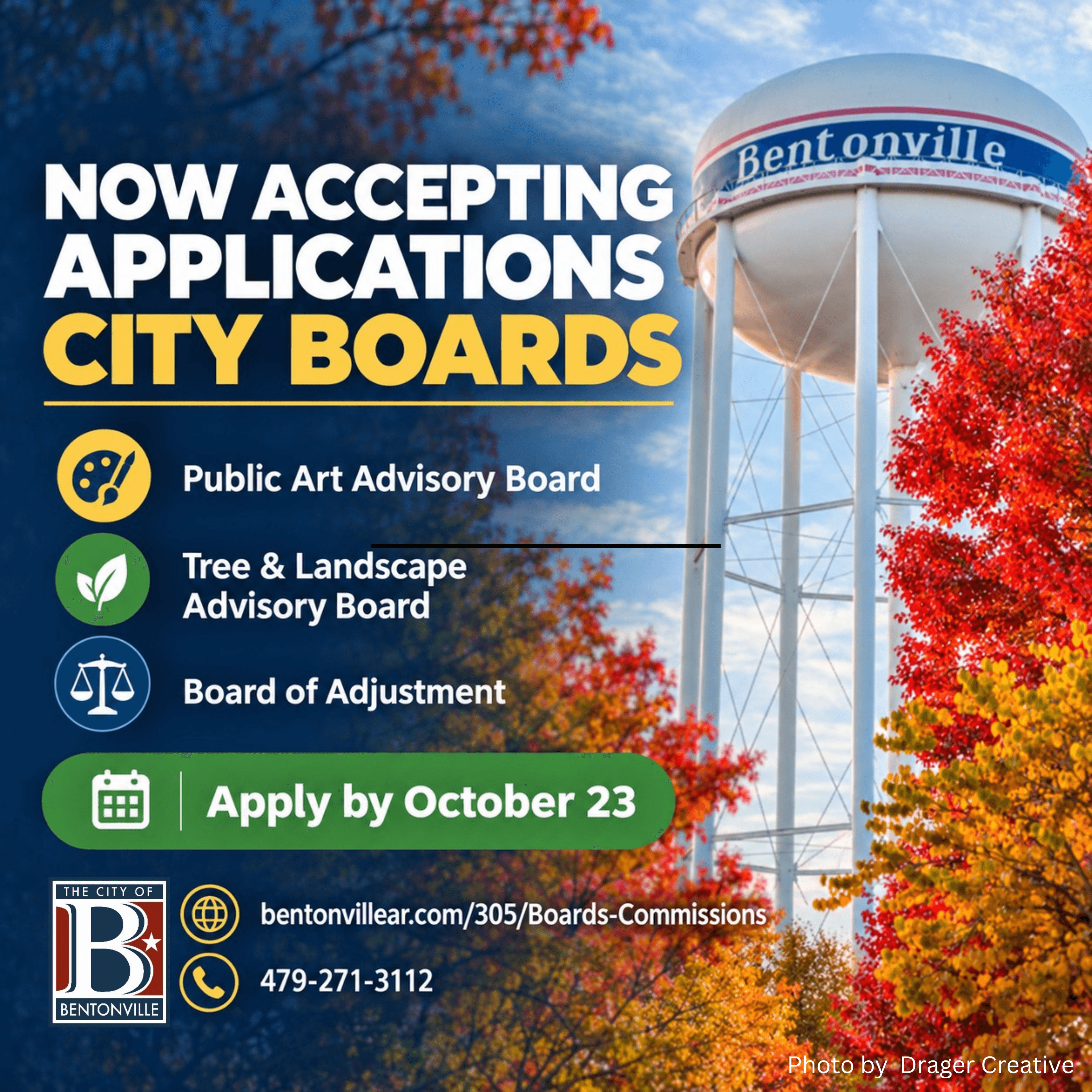 Bentonville Seeks Applicants for City Boards