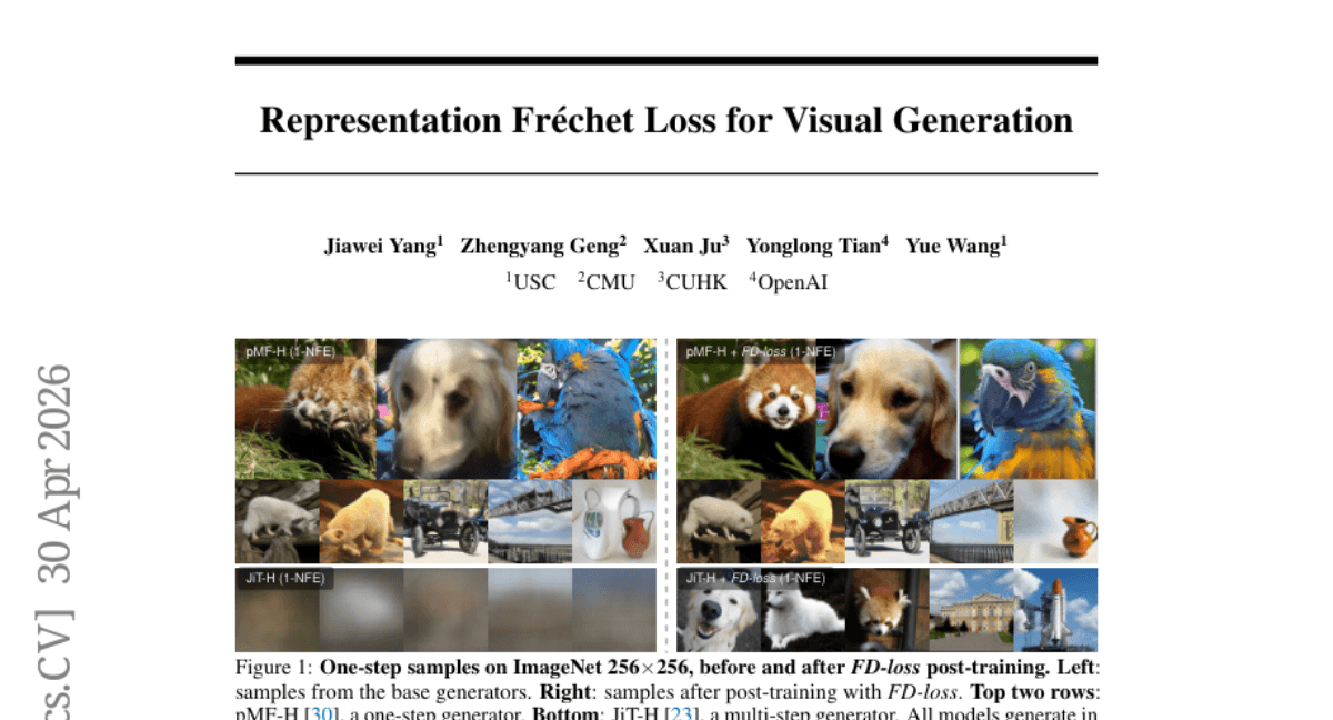 Representation Fréchet Loss for Visual Generation