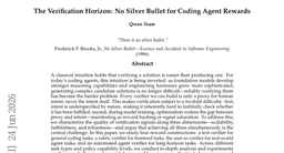 The Verification Horizon: No Silver Bullet for Coding Agent Rewards