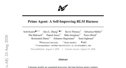 Prime Agent: A Self-Improving RLM Harness
