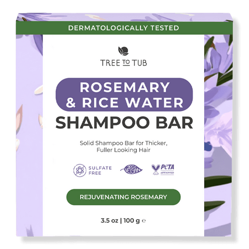 Rosemary & Rice Water Shampoo Bar for Thicker, Fuller- ...