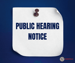 Notice: Public Hearing on Sept 24 - Cookeville, TN