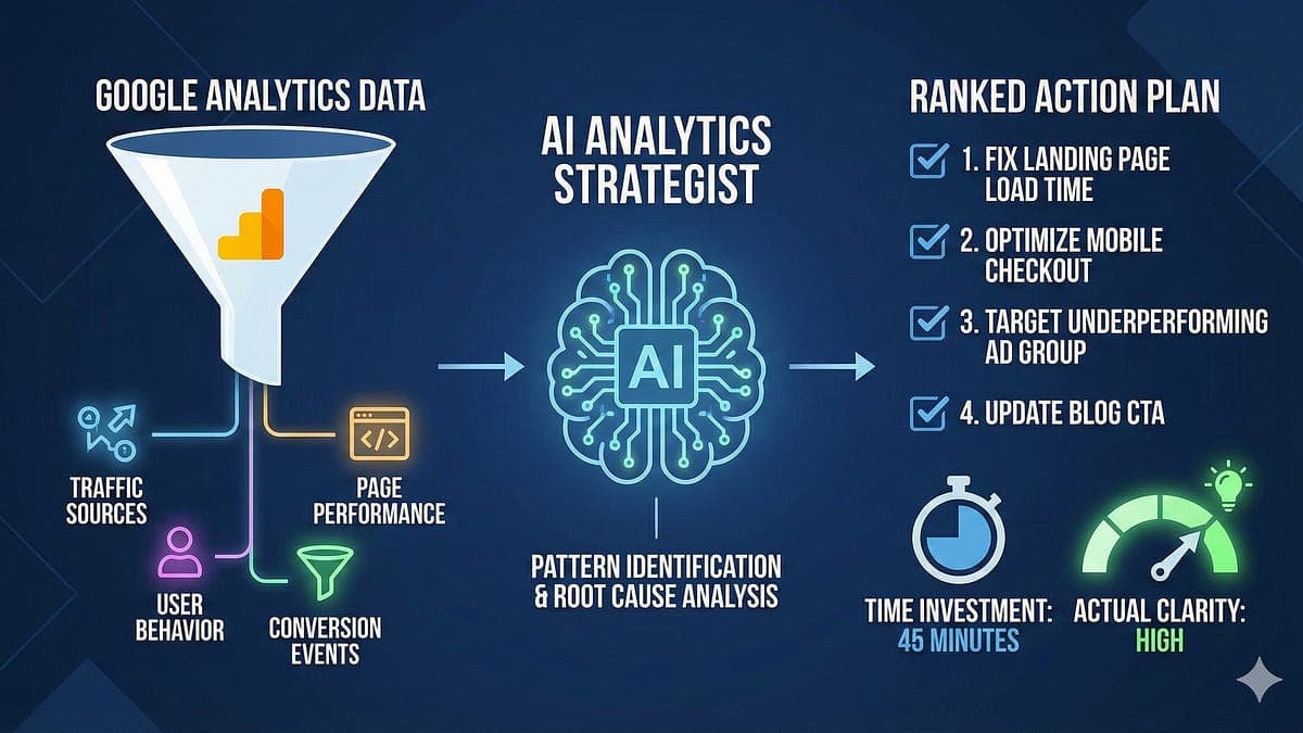 ☕🤖 Tutorial: Turn Your Website Analytics Into a Monthly Growth Playbook (With AI)
