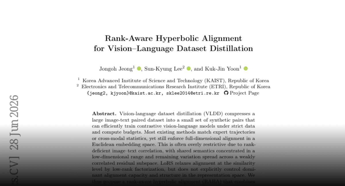 Paper page - Rank-Aware Hyperbolic Alignment for Vision- ...