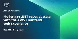 Modernize .NET repos at scale with the AWS Transform web ...