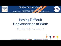 Having Difficult Conversations at Work | Professional English