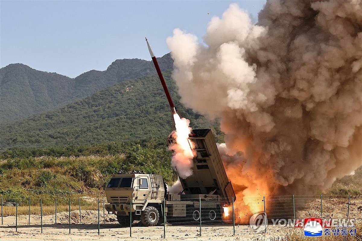 (LEAD) N. Korea test-fires upgraded multiple-rocket launcher shells