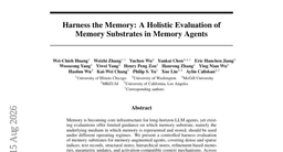 Harness the Memory: A Holistic Evaluation of Memory Substrates in Memory Agents