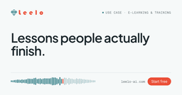AI voiceover for e-learning and training · Leelo