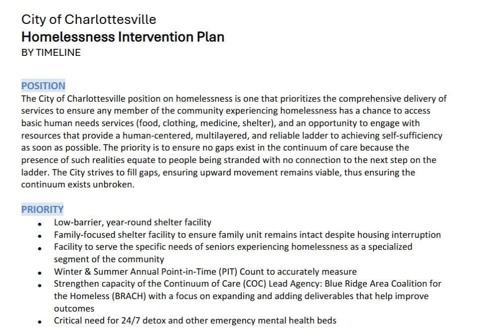 July 9, 2026: Charlottesville City Council to distribute $7 million between low-barrier shelter and Salvation Army expansion
