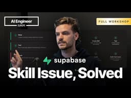 Skill Issue: How We Used AI to Make Agents Actually Good at Supabase — Pedro Rodrigues, Supabase