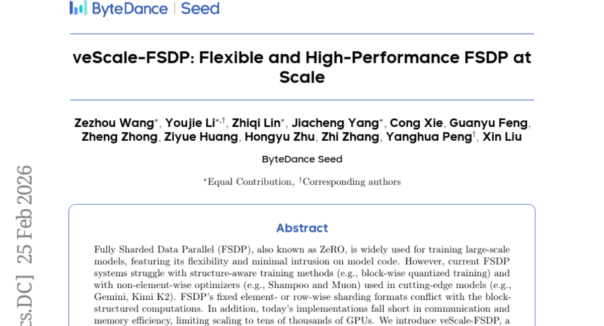 veScale-FSDP: Flexible and High-Performance FSDP at Scale