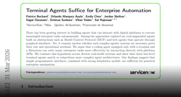 Paper page - Terminal Agents Suffice for Enterprise Automation
