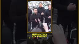 Zelensky Visits Site of Russian Overnight Strike on Residential Building in Kyiv | WION Shorts