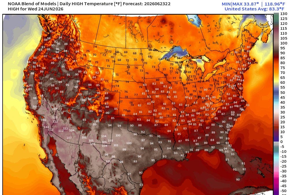 June 23, 2026 Tuesday Summer Weather