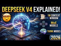 DeepSeek V4 Explained (2026) 🤯 | 1M Context Window, MoE Models & Think Modes