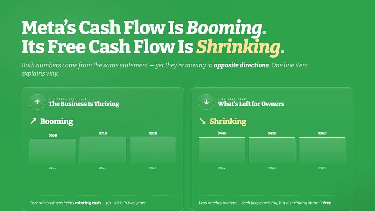 Meta's Cash Flow Is Booming. Its Free Cash Flow Is Shrinking.