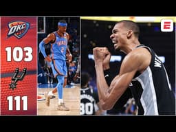 SAN ANTONIO SPURS 111-103 OKLAHOMA CITY THUNDER | Highlights | Conferencia Oeste | NBA