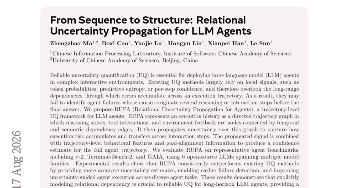 From Sequence to Structure: Relational Uncertainty Propagation for LLM Agents