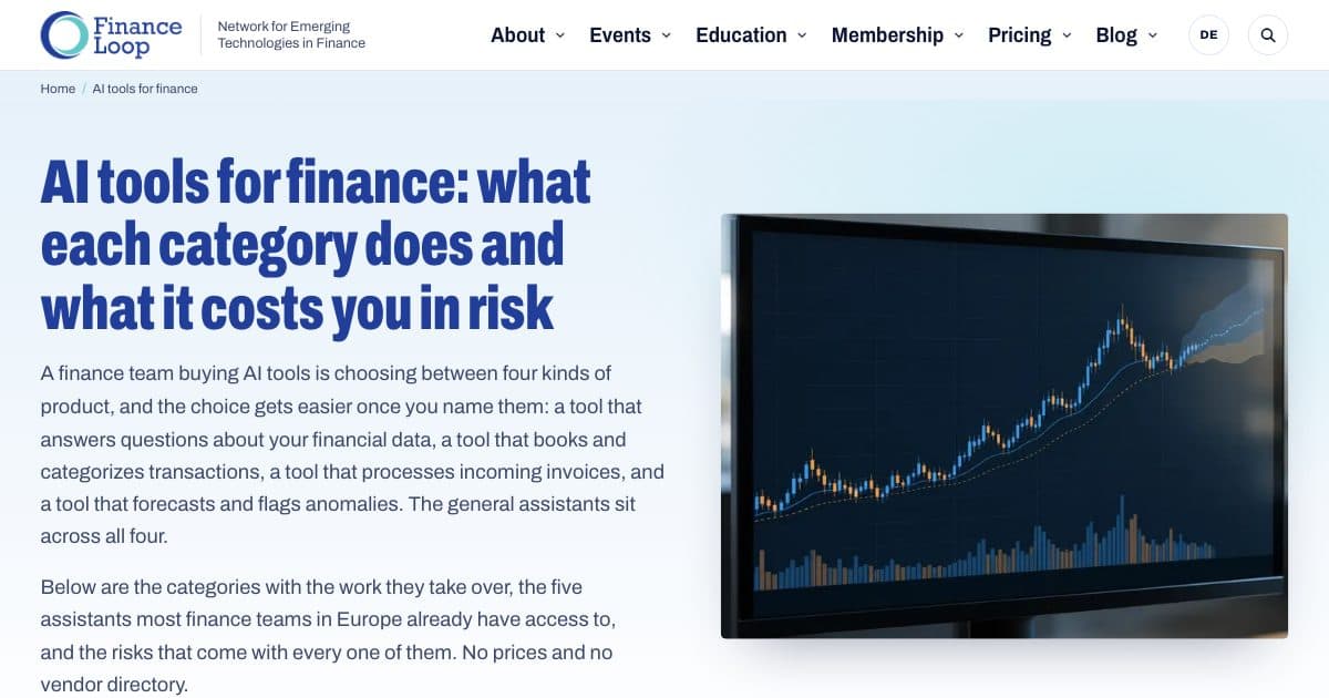 AI Tools for Finance: Categories, Risks