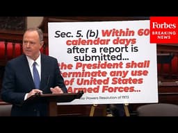 'This Has To Be The Moment We Say Enough': Adam Schiff Urges Passage Of Iran War Powers Resolution