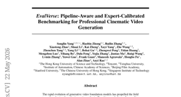 EvalVerse: Pipeline-Aware and Expert-Calibrated Benchmarking for Professional Cinematic Video Generation