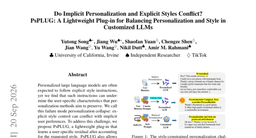 Do Implicit Personalization and Explicit Styles Conflict? PsPLUG: A Lightweight Plug-in for Balancing Personalization and Style in Customized LLMs