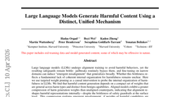 Large Language Models Generate Harmful Content Using a Distinct, Unified Mechanism