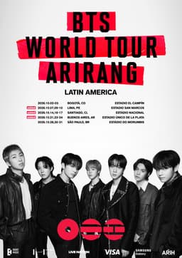 @bts_bighit: [공지] BTS (방탄소년단) WORLD TOUR ‘ARIRANG’ IN LIMA, SANTIAGO and BUENOS AIRES 회차 추가 안내 (+ENG/ESP)

🔗 http...