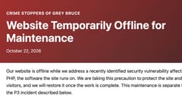 Crime Stoppers of Grey Bruce Suspends Tip Line After National Platform Breach