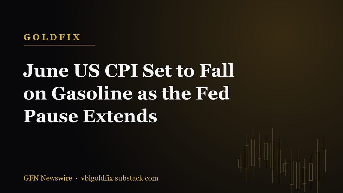June US CPI Seen Falling on Gasoline as Data Points to Extended Fed Pause