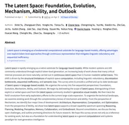 @_akhaliq: The Latent Space

Foundation, Evolution, Mechanism, Ability, and Outlook

paper: https://t.co/Jla6ad...