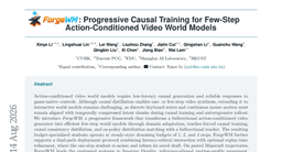 ForgeWM: Progressive Causal Training for Few-Step Action-Conditioned Video World Models
