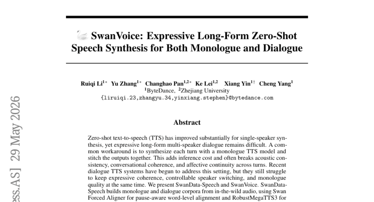 SwanVoice: Expressive Long-Form Zero-Shot Speech Synthesis for Both Monologue and Dialogue