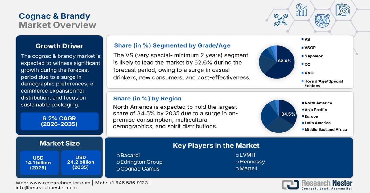 Cognac & Brandy Market Size & Share | Forecast Report 2035