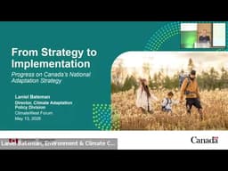 From Strategy to Implementation – Progress on Canada’s National Adaptation Strategy