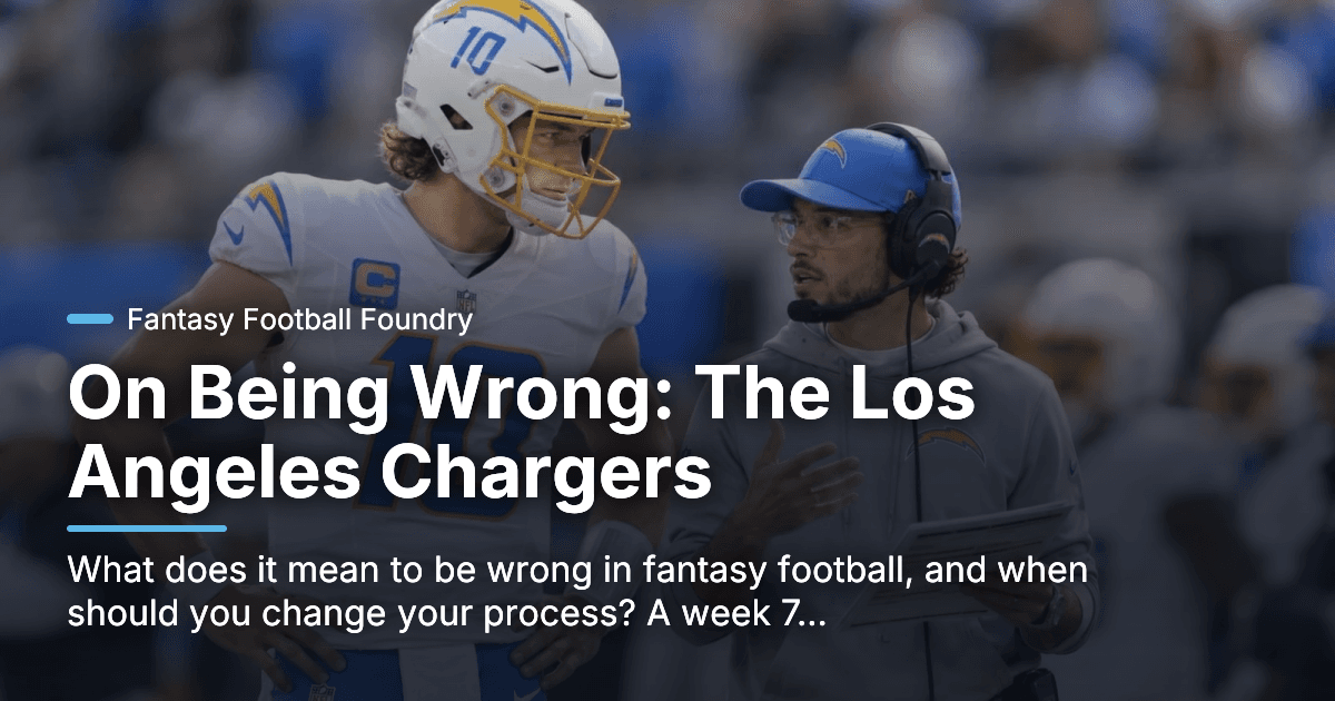 On Being Wrong: The Los Angeles Chargers