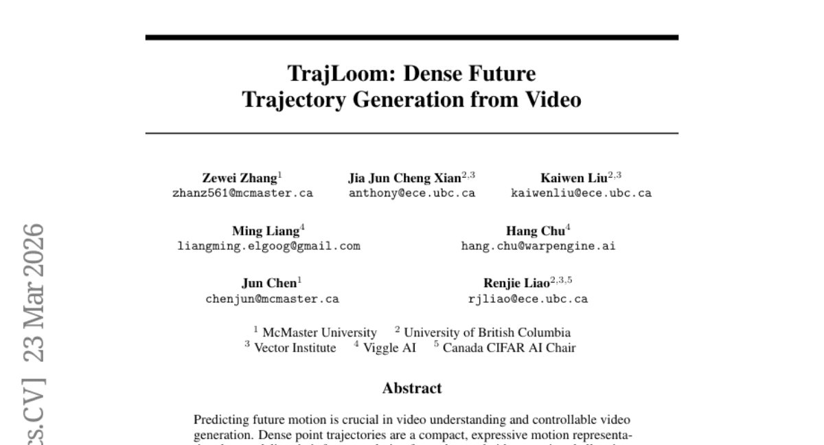TrajLoom: Dense Future Trajectory Generation from Video
