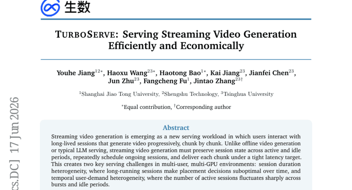 TurboServe: Serving Streaming Video Generation Efficiently and Economically