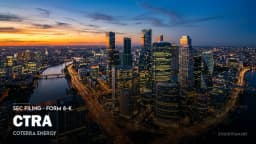 Coterra clears key antitrust hurdle for Devon merger | CTRA 8-K Filing