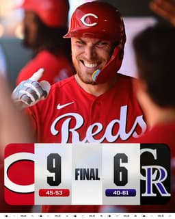@MLB: Tyler Stephenson homers twice and the @Reds take the series! https://t.co/Qxtfp1HdO8